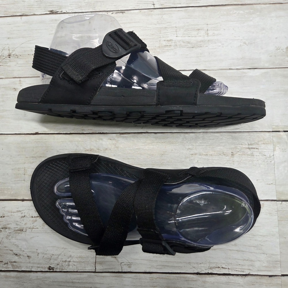 Chaco Low Down Sport Sandals Strappy Men 9 Black Adjustable Hiking Outdoor